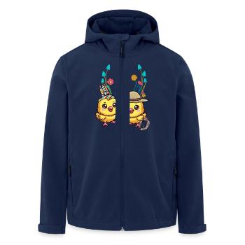 poussin Pâques Far West Enfants Enfant Bébé - Veste softshell homme en polyester recyclé Stanley/Stella - marine - Devant - AI Model Male 185 light (185cm)