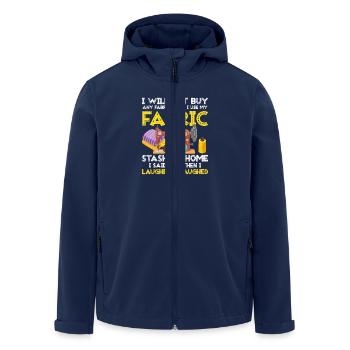 I Will Not Buy Any Fabric Quilting Quilter - Men’s Recycled Softshell Jacket by Stanley/Stella - navy - Front - AI Model Male 185 light (185cm)