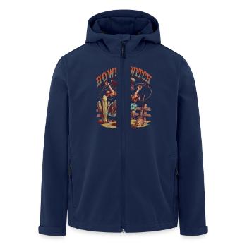 Howdy Witch Lasso Artwork - Men’s Recycled Softshell Jacket by Stanley/Stella - navy - Front - AI Model Male 185 light (185cm)