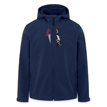 Woodpecker Live-Musik Woodpecker Live Music - Recycelte Männer Softshell-Jacke von Stanley/Stella - Navy - Vorne - AI Model Male 185 light (185cm)