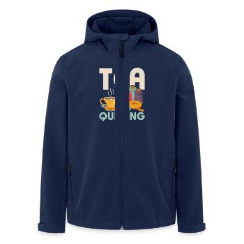 Tea & Quilting Sewing Quilter - Men’s Recycled Softshell Jacket by Stanley/Stella - navy - Front - AI Model Male 185 light (185cm)
