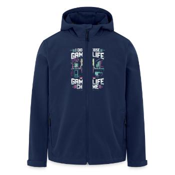 Experience Gamer Life Gaming Passion - Men’s Recycled Softshell Jacket by Stanley/Stella - navy - Front - AI Model Male 185 light (185cm)