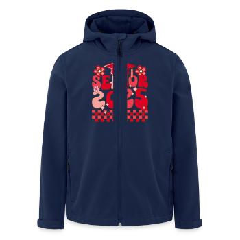 Senior 2025 Graduation Retro Style - Men’s Recycled Softshell Jacket by Stanley/Stella - navy - Front - AI Model Male 185 light (185cm)