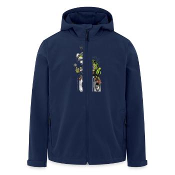 Frog Punk Street Art Graffiti Design - Men’s Recycled Softshell Jacket by Stanley/Stella - navy - Front - AI Model Male 185 light (185cm)