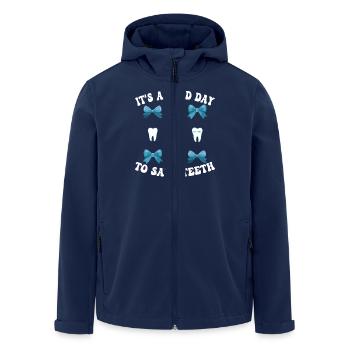 Good day to save teeth - Men’s Recycled Softshell Jacket by Stanley/Stella - navy - Front - AI Model Male 185 light (185cm)