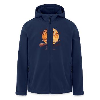 Hody Witches Broom With Beautiful Witch - Men’s Recycled Softshell Jacket by Stanley/Stella - navy - Front - AI Model Male 185 light (185cm)