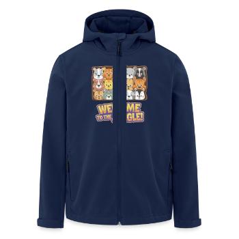 MOUNTED ANIMAL HEADS - Men’s Recycled Softshell Jacket by Stanley/Stella - navy - Front - AI Model Male 185 light (185cm)