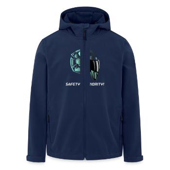LA SÉCURITÉ EST UNE PRIORITÉ - Veste softshell homme en polyester recyclé Stanley/Stella - marine - Devant - AI Model Male 185 light (185cm)