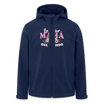 Le meilleur cadeau au monde pour la fête des mères - Veste softshell homme en polyester recyclé Stanley/Stella - marine - Devant - AI Model Male 185 light (185cm)