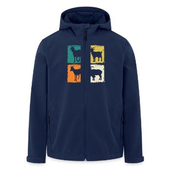 Goats - Men’s Recycled Softshell Jacket by Stanley/Stella - navy - Front - AI Model Male 185 light (185cm)