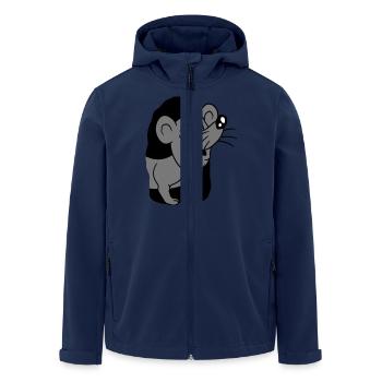 Maus Loch Erschöpft Arbeit Aufstehen Müde Morgens - Recycelte Männer Softshell-Jacke von Stanley/Stella - Navy - Vorne - AI Model Male 185 light (185cm)