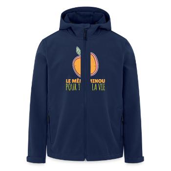 EVG Futur Marié Humour Enterrement Vie De Garçon - Veste softshell homme en polyester recyclé Stanley/Stella - marine - Devant - AI Model Male 185 light (185cm)