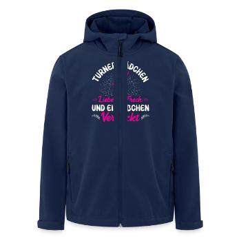 Turnen Mädchen Gymnastik Turnanzug Turnerin - Recycelte Männer Softshell-Jacke von Stanley/Stella - Navy - Vorne - AI Model Male 185 light (185cm)