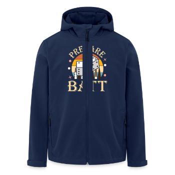 Backgammon Spiel - Recycelte Männer Softshell-Jacke von Stanley/Stella - Navy - Vorne - AI Model Male 185 light (185cm)