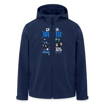 Großer Bruder 2025 Baby Traktor Landwirt - Recycelte Männer Softshell-Jacke von Stanley/Stella - Navy - Vorne - AI Model Male 185 light (185cm)