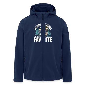 Duck hunters shoot heavier loads flag - Men’s Recycled Softshell Jacket by Stanley/Stella - navy - Front - AI Model Male 185 light (185cm)