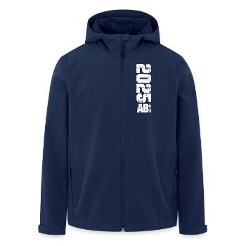 ABI 2025 Abitur Abschluss Lustiges Abiturienten - Recycelte Männer Softshell-Jacke von Stanley/Stella - Navy - Vorne - AI Model Male 185 light (185cm)