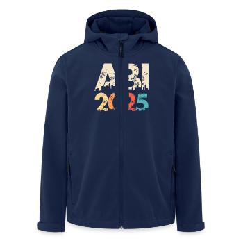 ABI 2025 Abitur Abschluss Lustiges Abiturienten - Recycelte Männer Softshell-Jacke von Stanley/Stella - Navy - Vorne - AI Model Male 185 light (185cm)