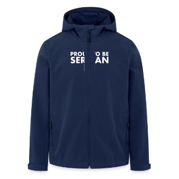 Fier d’être serbe Serbie Drapeau serbe Serbie - Veste softshell homme en polyester recyclé Stanley/Stella - marine - Devant - AI Model Male 185 light (185cm)