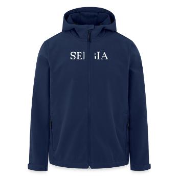 Serbia Serbia Serbian Flag Proud Serb - Men’s Recycled Softshell Jacket by Stanley/Stella - navy - Front - AI Model Male 185 light (185cm)
