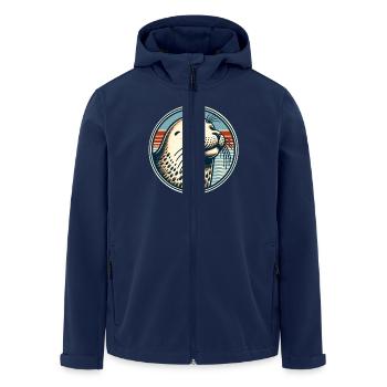 Seehund Robbe - Recycelte Männer Softshell-Jacke von Stanley/Stella - Navy - Vorne - AI Model Male 185 light (185cm)