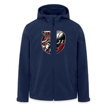 Basket-ball Joueurs de basket-ball - Veste softshell homme en polyester recyclé Stanley/Stella - marine - Devant - AI Model Male 185 light (185cm)