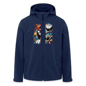 Basketball Basketballer - Recycelte Männer Softshell-Jacke von Stanley/Stella - Navy - Vorne - AI Model Male 185 light (185cm)