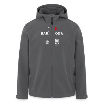 J’aime Barcelone Espagne Lover Golden Gate Bridge - Veste softshell homme en polyester recyclé Stanley/Stella - charbon - Devant - AI Model Male 185 light (185cm)