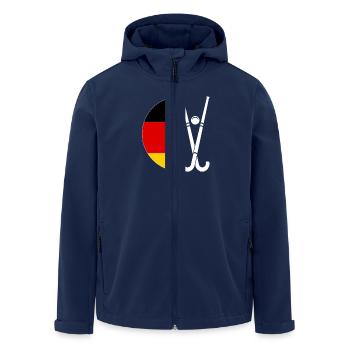 Joueurs de hockey sur gazon Allemagne Flag Hockey sur gazon - Veste softshell homme en polyester recyclé Stanley/Stella - marine - Devant - AI Model Male 185 light (185cm)