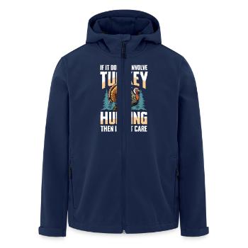Turkey Hunting Adventure: I Just Want Turkey Hunting - Men’s Recycled Softshell Jacket by Stanley/Stella - navy - Front - AI Model Male 185 light (185cm)
