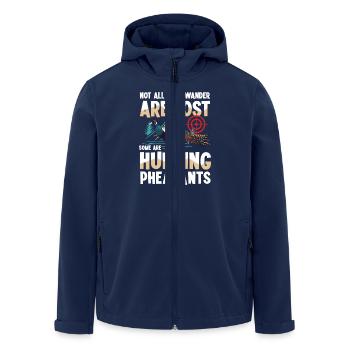 Duck hunters shoot heavier loads flag - Men’s Recycled Softshell Jacket by Stanley/Stella - navy - Front - AI Model Male 185 light (185cm)