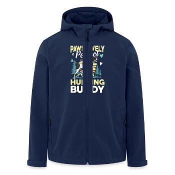 Duck hunters shoot heavier loads flag - Men’s Recycled Softshell Jacket by Stanley/Stella - navy - Front - AI Model Male 185 light (185cm)