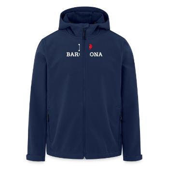 J’aime Barcelone Cool Mauvais Drapeau Turc Lover Jeu de mots - Veste softshell homme en polyester recyclé Stanley/Stella - marine - Devant - AI Model Male 185 light (185cm)