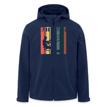 Kitesurfer Kiteboard Kitesurfing Kitesurf - Men’s Recycled Softshell Jacket by Stanley/Stella - navy - Front - AI Model Male 185 light (185cm)