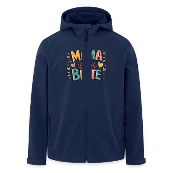 Maman est le meilleur - message sincère pour - Veste softshell homme en polyester recyclé Stanley/Stella - marine - Devant - AI Model Male 185 light (185cm)