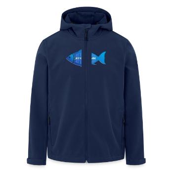 Schwimmender Fisch Swimming Fish - Recycelte Männer Softshell-Jacke von Stanley/Stella - Navy - Vorne - AI Model Male 185 light (185cm)