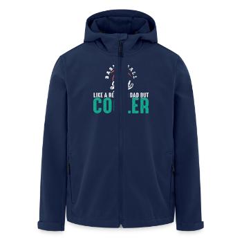 Basketball-Vater Basketball Dad - Recycelte Männer Softshell-Jacke von Stanley/Stella - Navy - Vorne - AI Model Male 185 light (185cm)