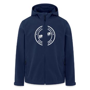 Dad: My First and Forever Superhero - Men’s Recycled Softshell Jacket by Stanley/Stella - navy - Front - AI Model Male 185 light (185cm)