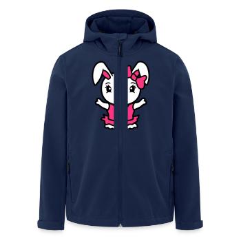 Hase Mädchen Hübsche Schleife Frau Häsin Süß Klein - Recycelte Männer Softshell-Jacke von Stanley/Stella - Navy - Vorne - AI Model Male 185 light (185cm)