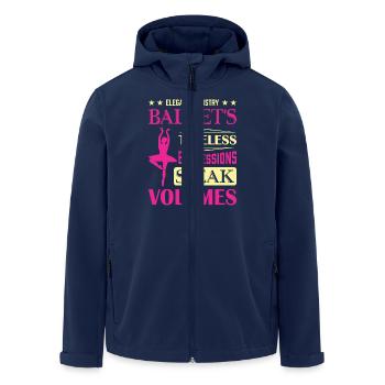 Ballerina Ballett mädchen - Recycelte Männer Softshell-Jacke von Stanley/Stella - Navy - Vorne - AI Model Male 185 light (185cm)