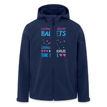 Ballerina Ballett mädchen - Recycelte Männer Softshell-Jacke von Stanley/Stella - Navy - Vorne - AI Model Male 185 light (185cm)