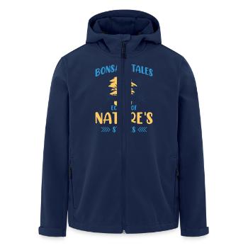 Bonsai Tree - Recycelte Männer Softshell-Jacke von Stanley/Stella - Navy - Vorne - AI Model Male 185 light (185cm)
