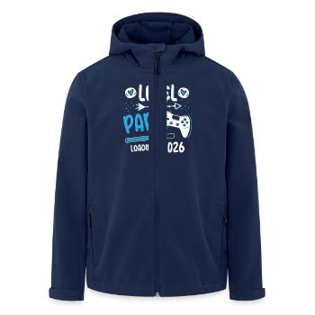 Level Complete Papa 2026 Loading Gamer Papa - Recycelte Männer Softshell-Jacke von Stanley/Stella - Navy - Vorne - AI Model Male 185 light (185cm)