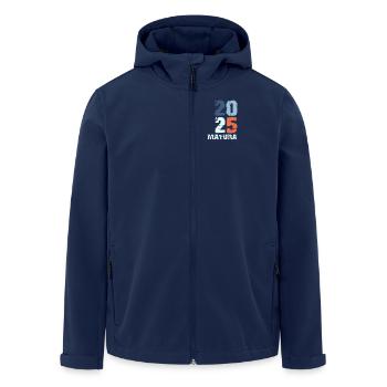 MATURA ABSCHLUSS 2025 Maturanten Lustiges - Recycelte Männer Softshell-Jacke von Stanley/Stella - Navy - Vorne - AI Model Male 185 light (185cm)