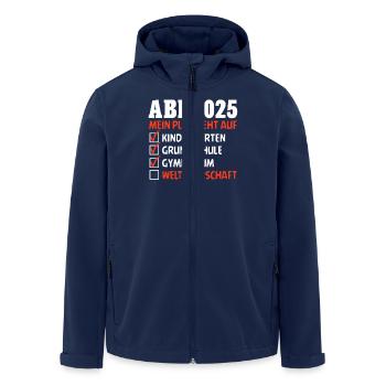 ABI 2025 MEIN PLAN GEHT AUF WELTHERRSCHAFT Lustig - Recycelte Männer Softshell-Jacke von Stanley/Stella - Navy - Vorne - AI Model Male 185 light (185cm)