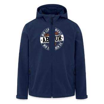 Abitur WIR LERNEN NICHT ABITUR 2025 Lustiges - Recycelte Männer Softshell-Jacke von Stanley/Stella - Navy - Vorne - AI Model Male 185 light (185cm)