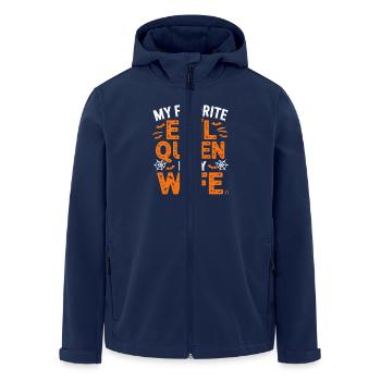 My favorite evil queen is my wife - Men’s Recycled Softshell Jacket by Stanley/Stella - navy - Front - AI Model Male 185 light (185cm)