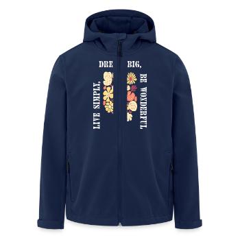 Dream big Boho Flower Floral Floral Summer Vibes - Men’s Recycled Softshell Jacket by Stanley/Stella - navy - Front - AI Model Male 185 light (185cm)