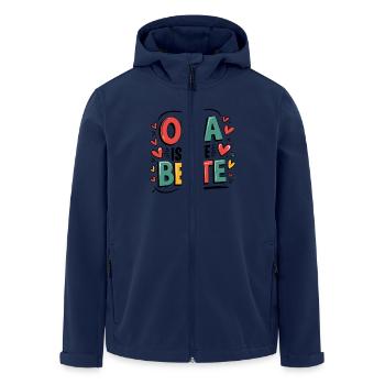 Granny est le meilleur avec motif de cœur pour les grands-mères - Veste softshell homme en polyester recyclé Stanley/Stella - marine - Devant - AI Model Male 185 light (185cm)