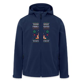 Fuchs Weihnachtsbaum Weihnachten Wald - Recycelte Männer Softshell-Jacke von Stanley/Stella - Navy - Vorne - AI Model Male 185 light (185cm)